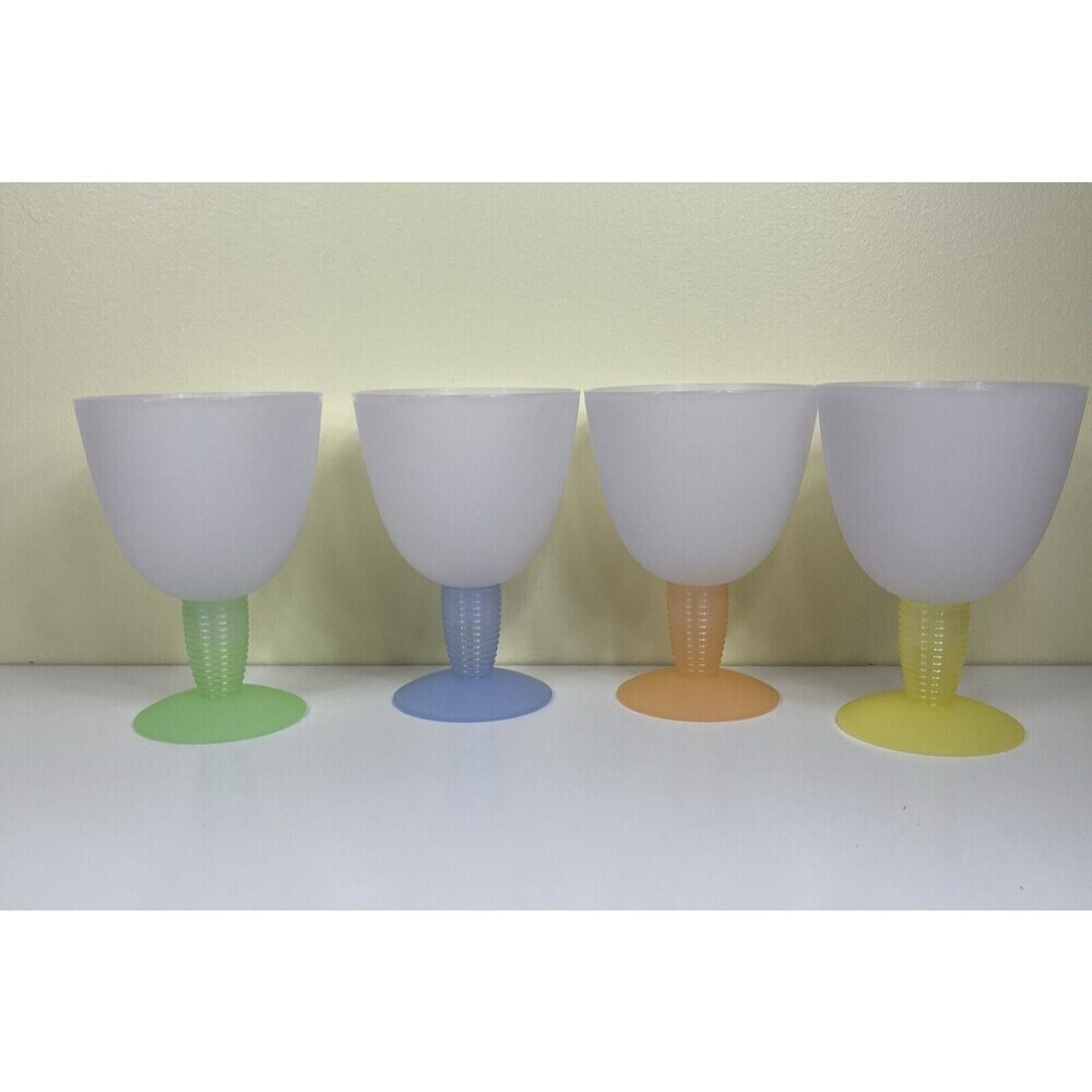 Tupperware Impressions Parfait Dessert Cup Goblet Multicolor Frosted 4093 & 4094